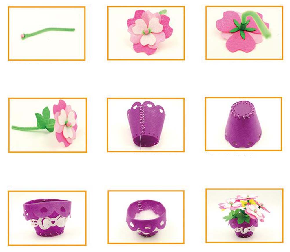 Lovely Pot Cloth Non-woven Kindergarten Handmade Diy Material Package
