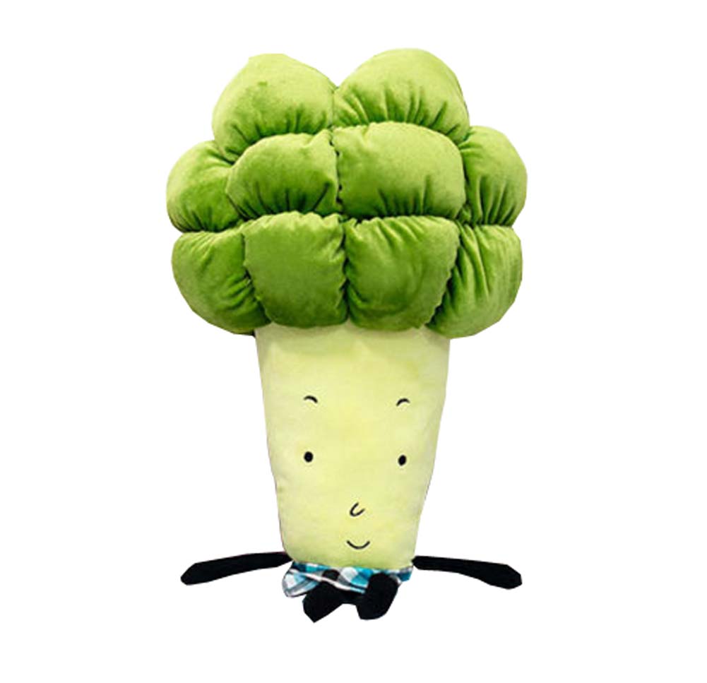 Vegetables Creative Pillow 3D Plush Pillow Back Waist Cushion,Broccoli,43Cm