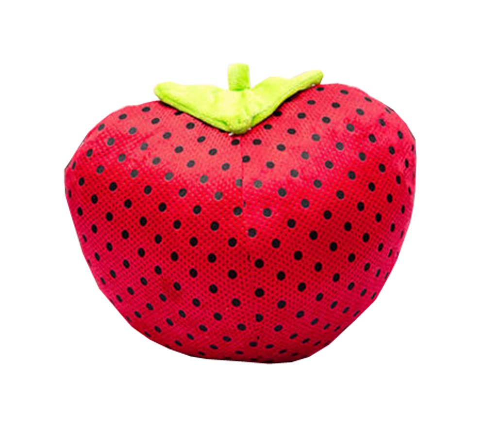 Fruit Creative Pillow 3D Plush Pillow Back Waist Cushion - Strawberry,27Cm