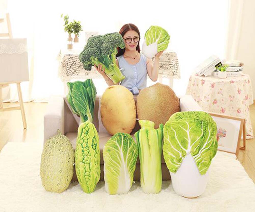 Creative Plush Toy Simulation Vegetables Pillow Cushion 20" (Bitter Melon)