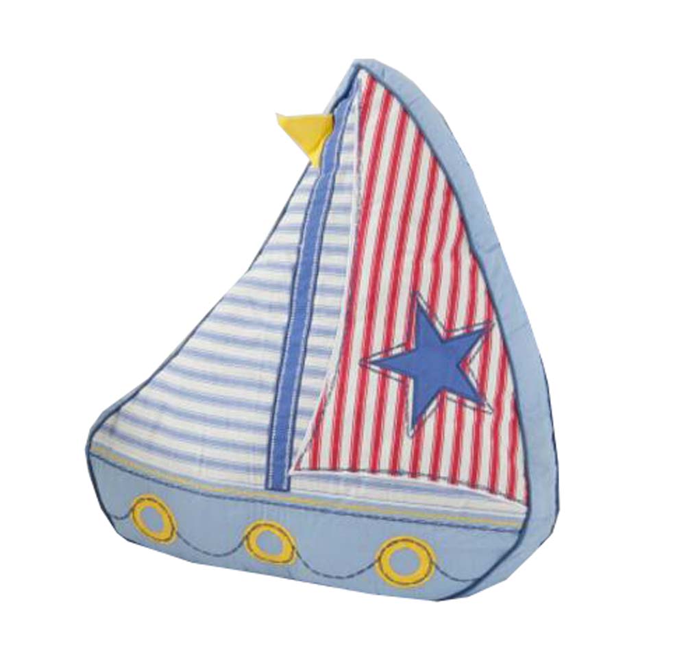 Cartoon Sailboat Decorative Pillow Toys Cotton Sofa Back Cushion Throw Pillow