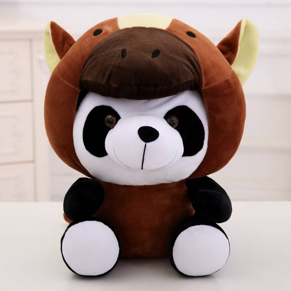 Cute Panda 12 Zodiac Doll Plush Toys Gift For Children Birthday Christmas, Horse