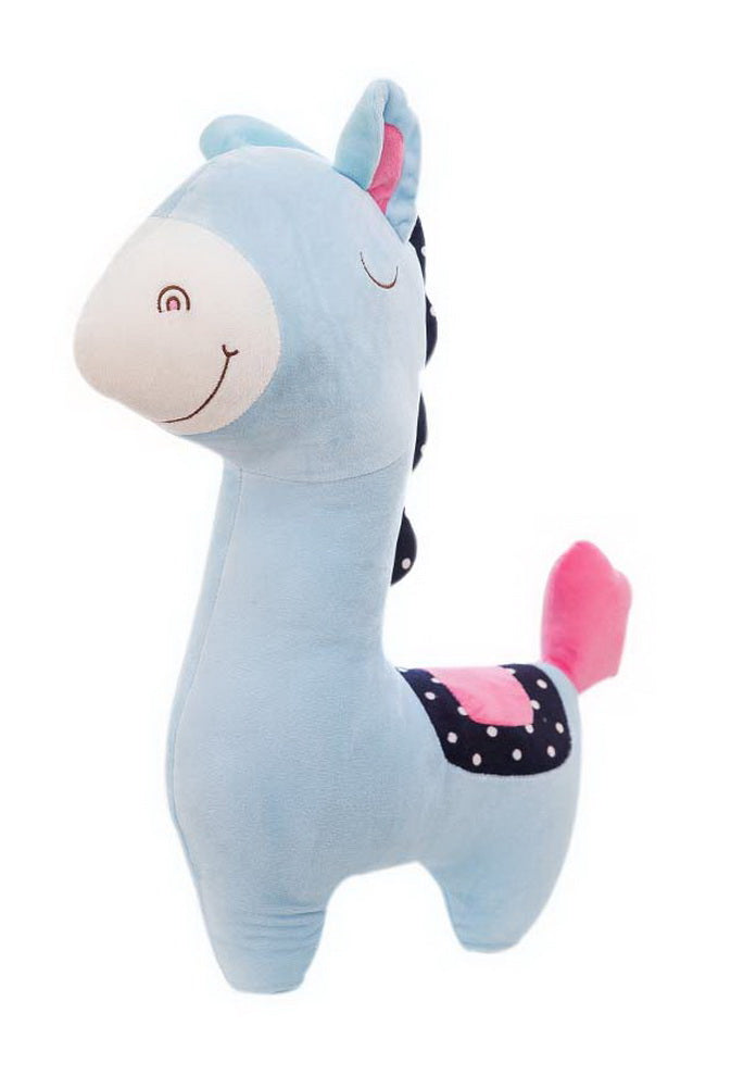 Cute Plush Toy Horse Animal Pony Cloth Doll Valentine's Day Gift For Girls, Blue