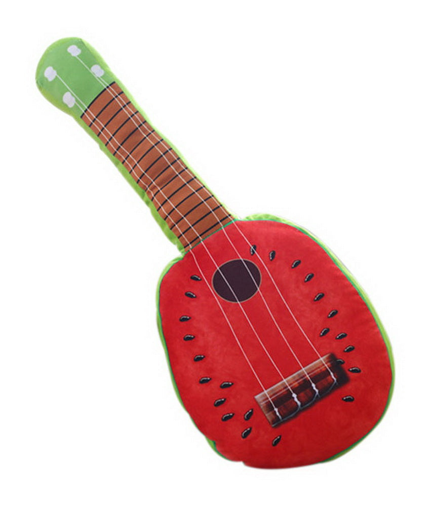 Simulation Musical Instrument Guitar Plush Toys Children Fruit Dolls, Watermelon