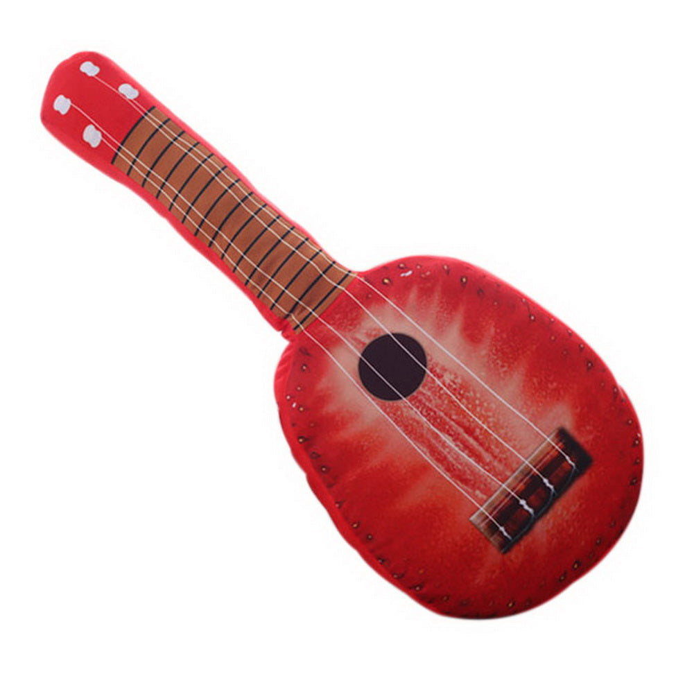 Simulation Musical Instrument Guitar Plush Toys Children Fruit Dolls, Strawberry