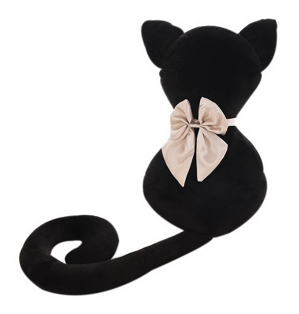 18 Inches Plush Toys Back Cat Doll Pillow Cute Cat Doll Toy Children Gift, Black