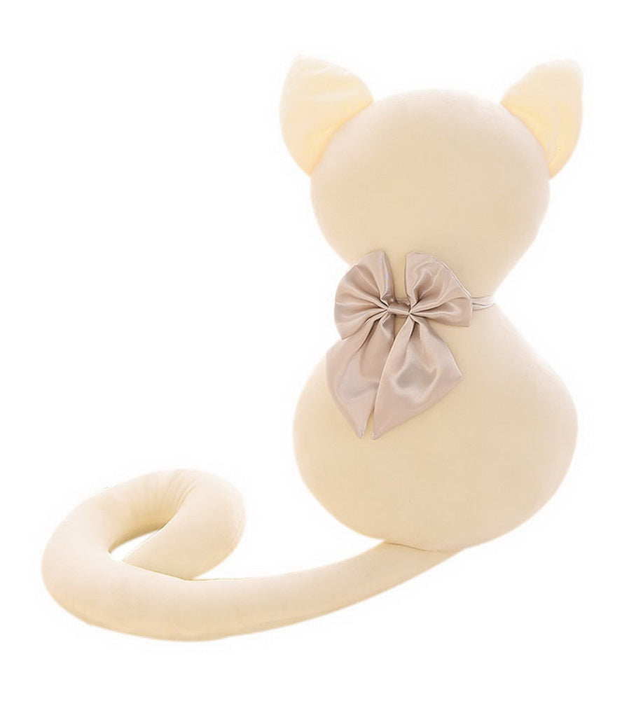 18 Inches Plush Toys Back Cat Doll Pillow Cute Cat Doll Toy Children Gift, White