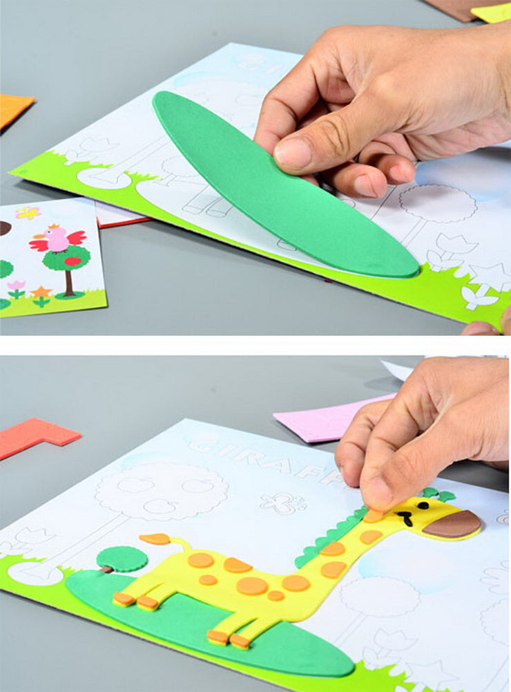 Set of 9 Learn to Spell Educational Toy for Toddlers Sticky Animal Crafts