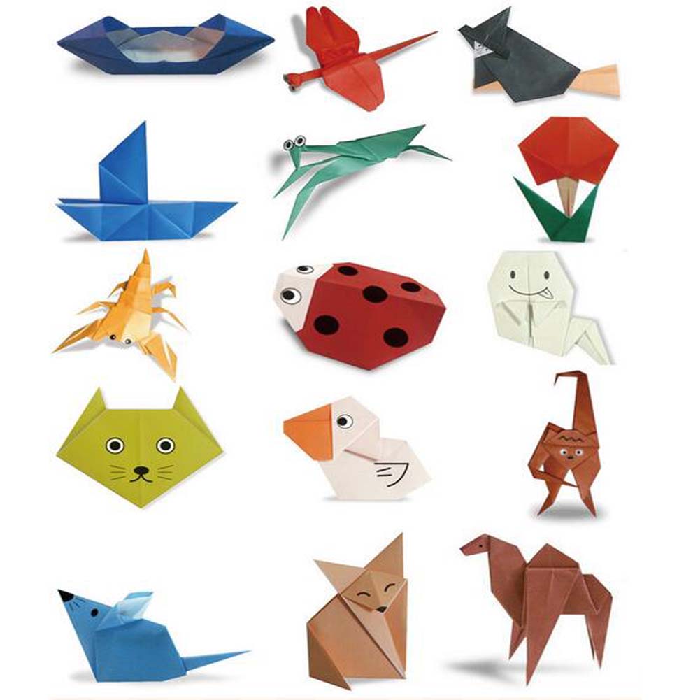 DIY Square Paper Crafts Colorful Folding Paper Kids Crafts Kits,100Pcs,15CM