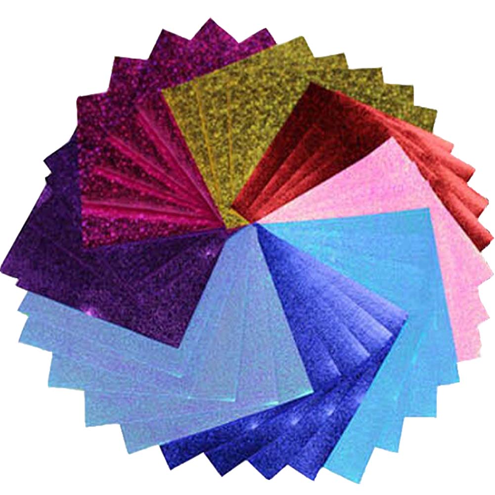 Colorful DIY Paper Crafts Folded Paper Kids Crafts,40Pcs,20CM,Random Color