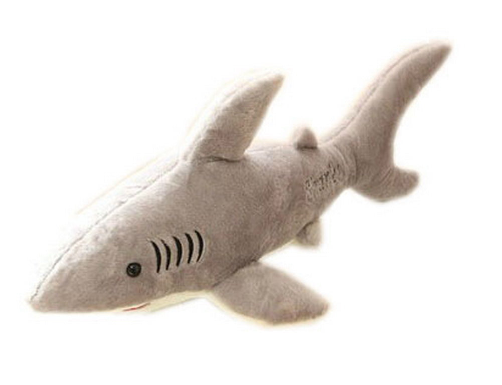 Grey Shark Plush Toy Sea Animal Stuffed Toy for Kids, 27.5''