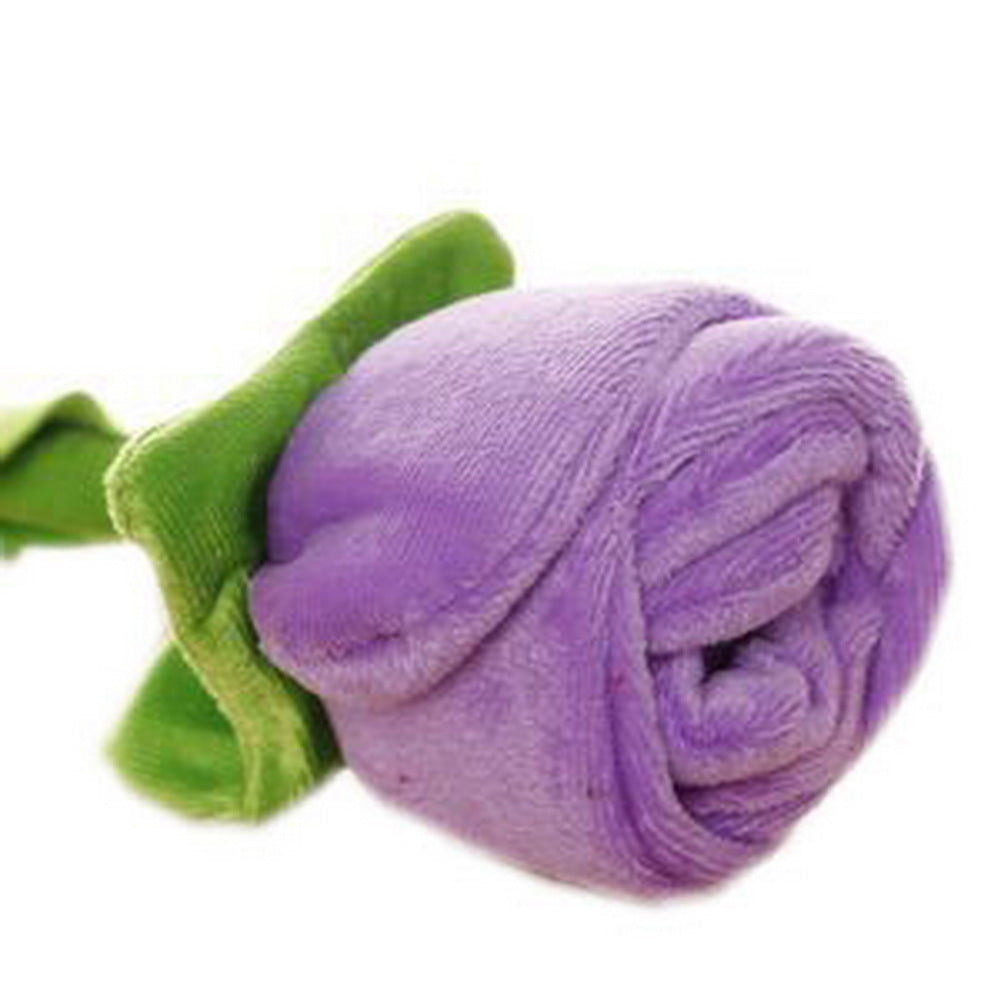 Set of 2 Purple Rose Plush Toys Flower Stuffed Toys 13.5''