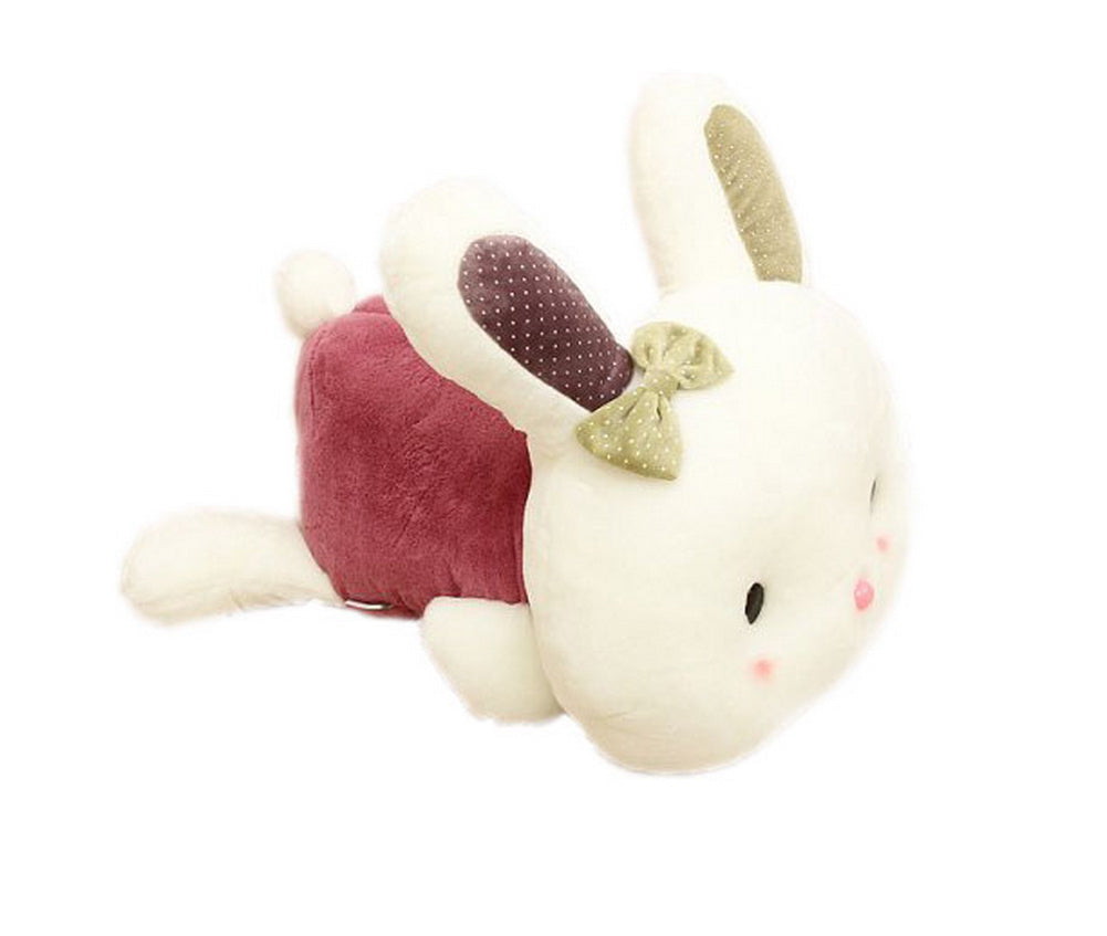 25CM Stuffed Bunny Dark Red Plush Animal Toy