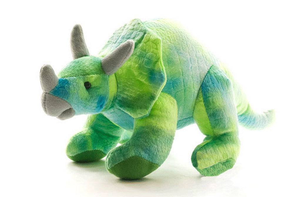 Dinosaur Plush Toy Stuffed Dinosaur Blue-Green Triceratops 19.5''