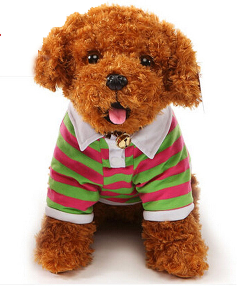 Simulation Dog Toy Plush Animal Toys Kids Toy 1 Pcs, The Green Stripe POLO Shirt