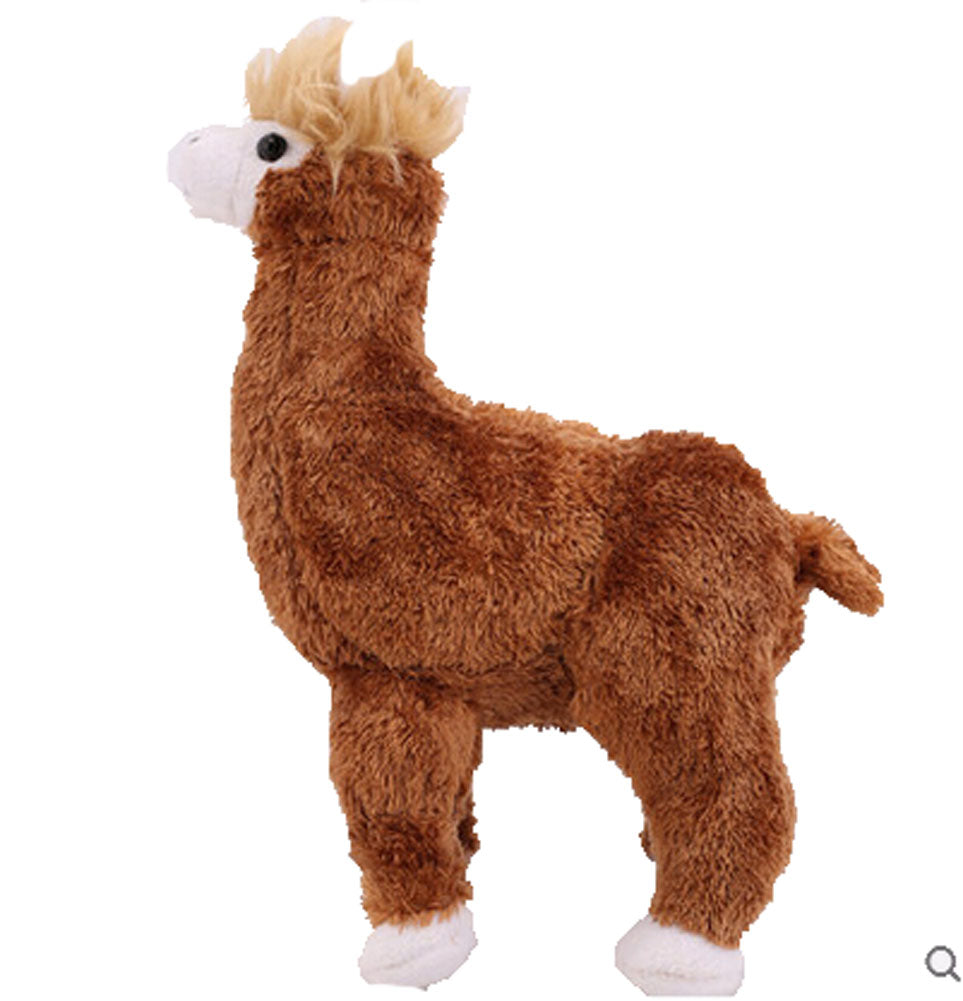 Alpaca Toy Plush  Toys Kids Toy 1 Pcs, Deep Brown