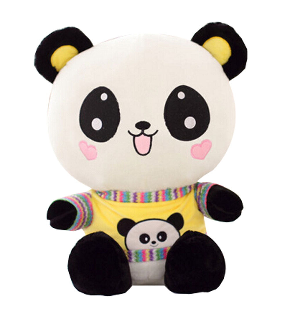 Cute Panda Doll ,Bear Plush Toy Bear, 1Pcs,Yellow Heart Sweet