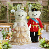 Lovely Wedding Bears Cute Teddy Bears Toy Wedding Gift (Lace Veil/Red Uniform)