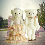 Lovely Wedding Bears Cute Teddy Bears Toy Wedding Gift (Lace Veil/White Suit)