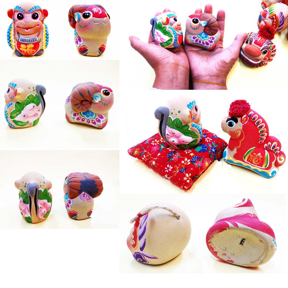 Figurines Clay Sculpture Zodiac Ornaments Chinese Characteristic Toy Clay