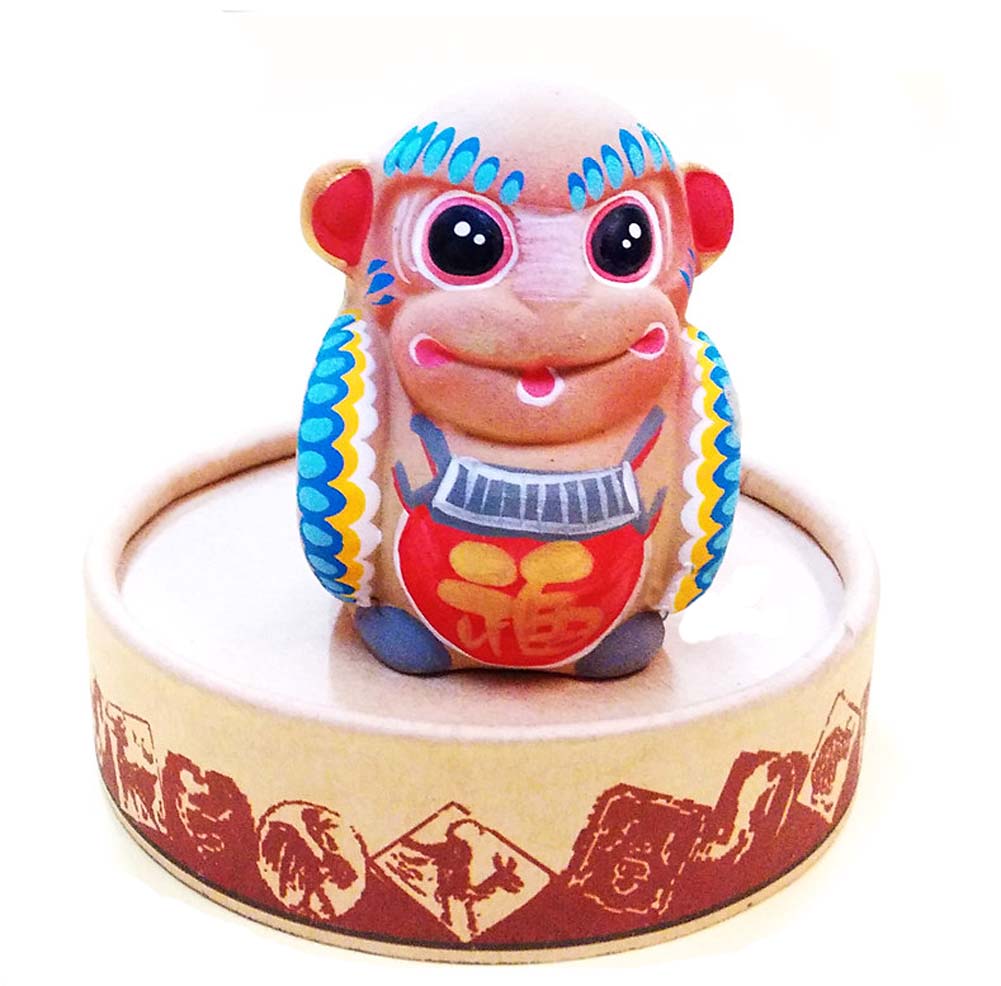 Clay Chinese Characteristic Toy Figurines Clay Sculpture Zodiac Ornaments