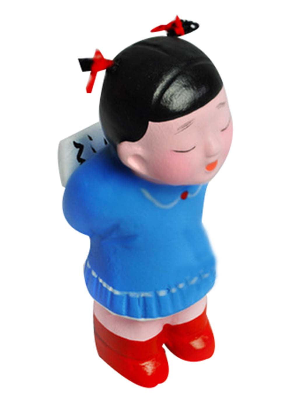 2 Pcs Chinese Clay Doll Ornaments Personalized Toy Figurines