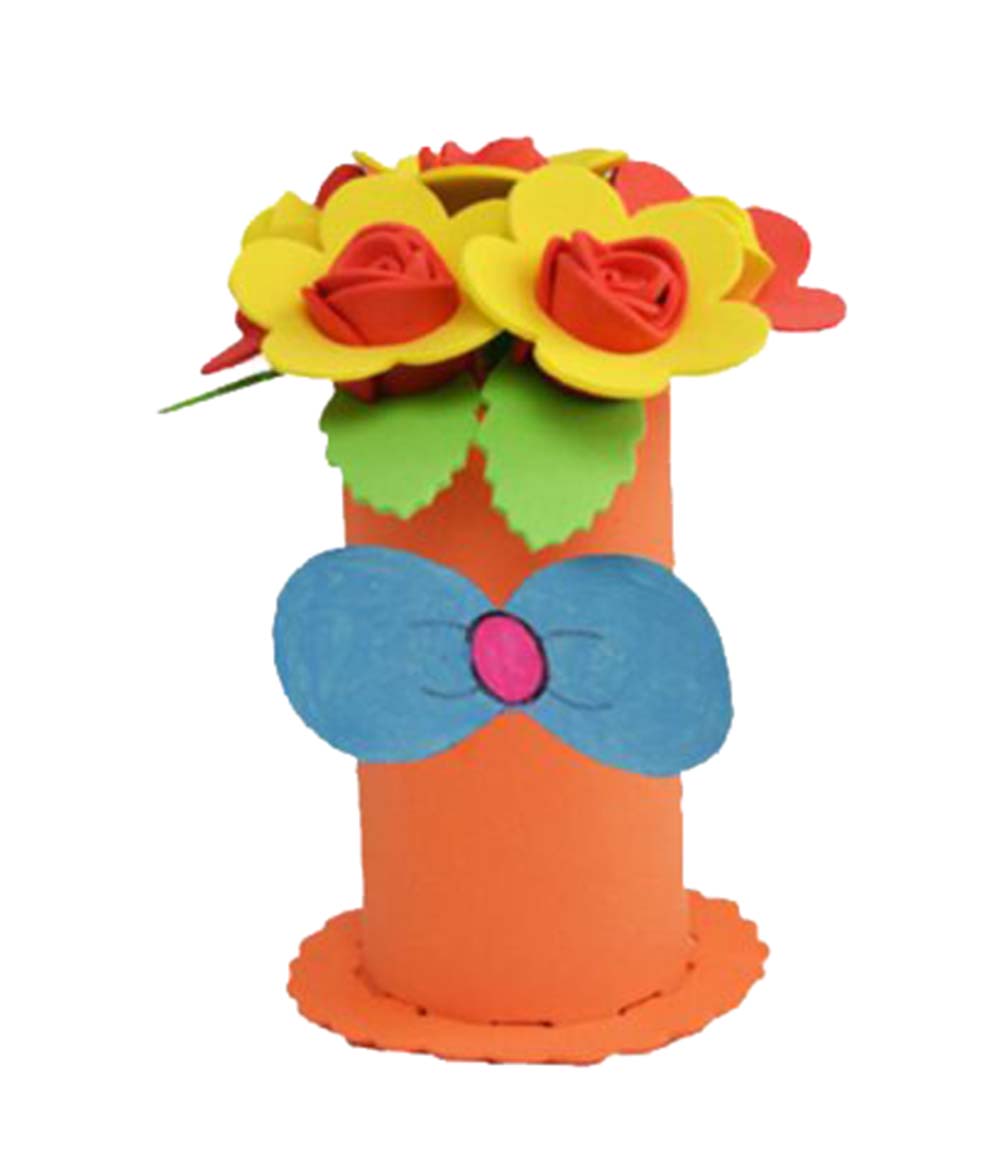 2 Sets Of Fresh Unfading Children DIY Potted Decorative EVA Rose