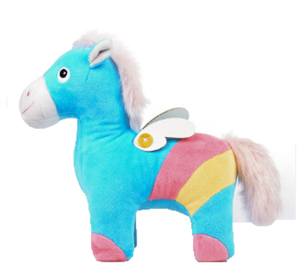 Great Choice, Happiness Cloud River Horse Plush Doll-Flying Blue Horse (22CM)