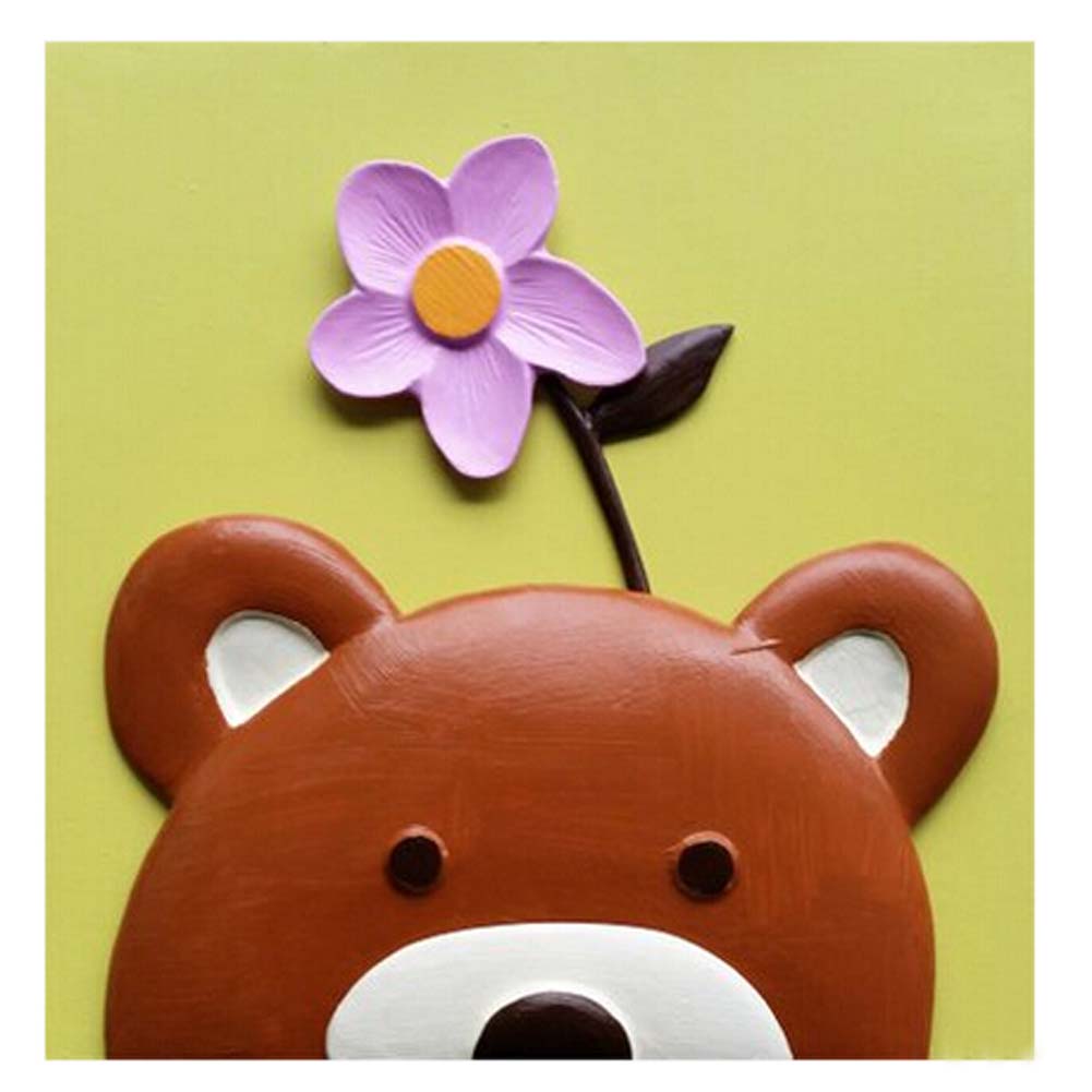 [Bear&Flower] 3D Paint-By-Number Kits DIY Painting Crafts for Kids Over 5Y