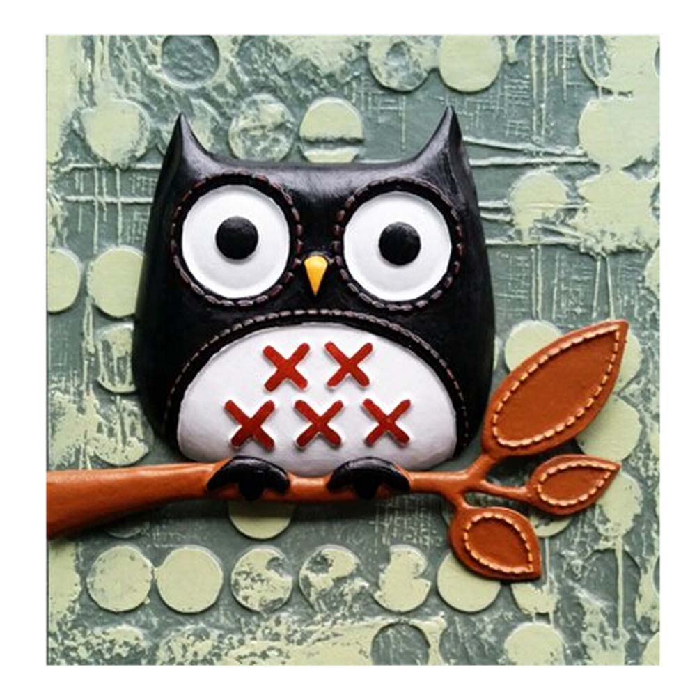 [Cool Owl] 3D Cartoon Paint-By-Number Kits Kids DIY Painting Crafts,Over 5Years