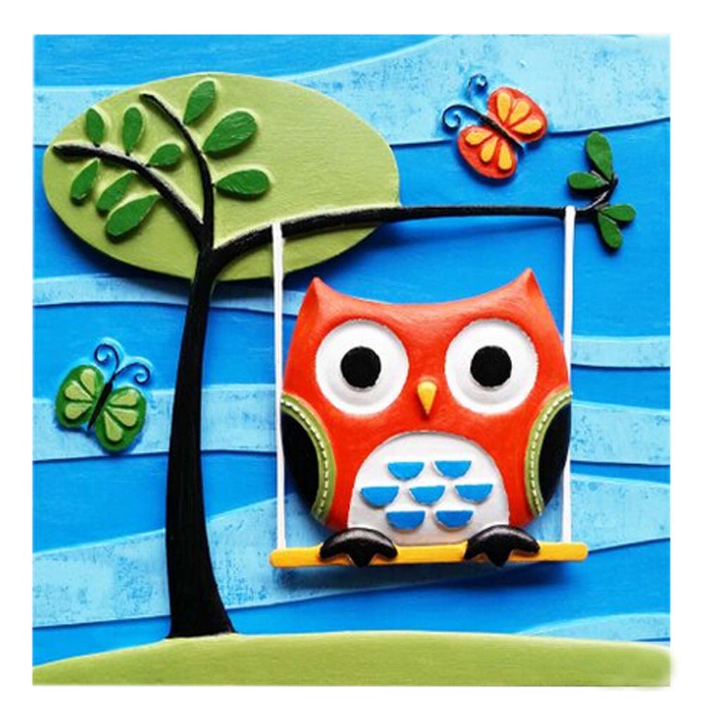 [Waiting for You] Cute 3D Paint-By-Number Kits Kids DIY Painting Crafts,Over 5Y