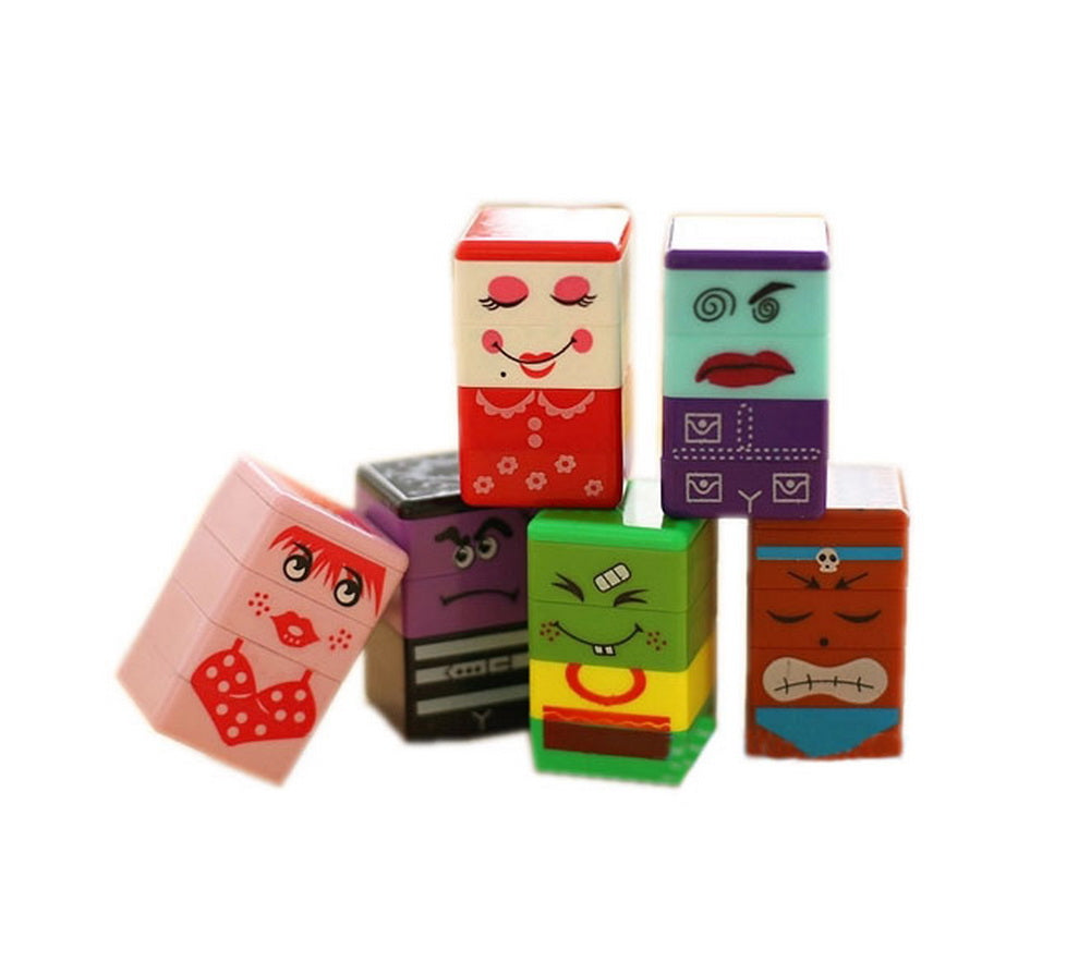 Jointed Kids Stamps Facial Expression Stamps Kids Gift DIY Accessories 5 PCS