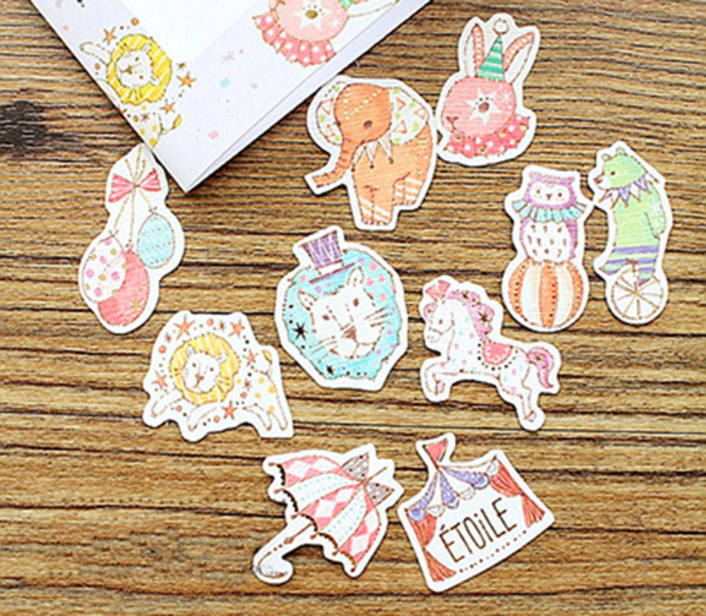 Set of 2 Creative Sticker/Stamp Decoration/Diary Stickers/DIY Decoration(Circus)