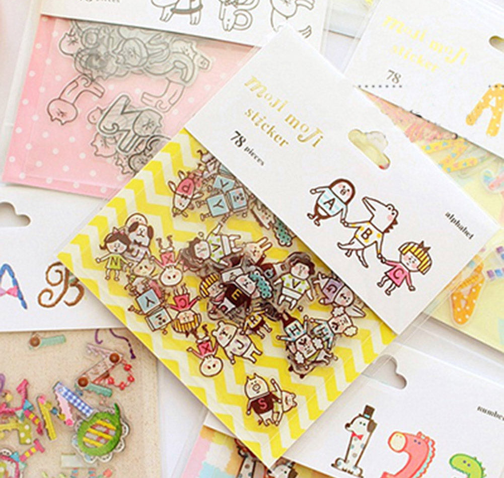 Set Of 3 Sticker/Stamp Decoration/Diary Stickers/DIY Decoration(Colored letters)