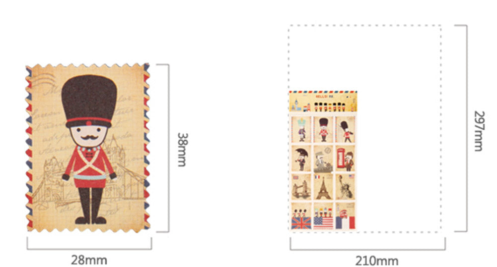Set Of 7 Creative Fresh Sticker/Stamp Decoration/Diary Stickers/DIY Decoration