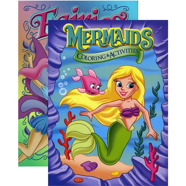 JUMBO FAIRIES / MERMAIDS Coloring & Activity Book Case Pack 48