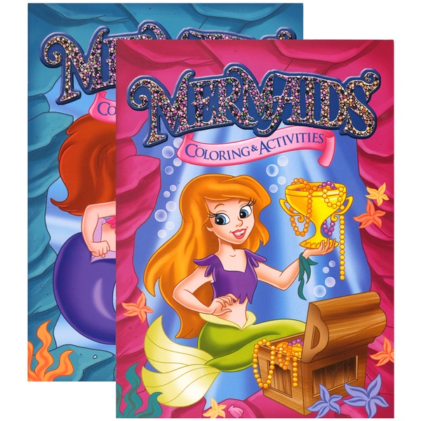 MERMAIDS FOIL & EMBOSSED Coloring & Activity Book Case Pack 48