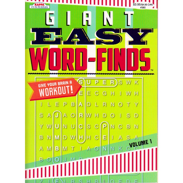 Giant Easy word find book - 98 pages Case Pack 48